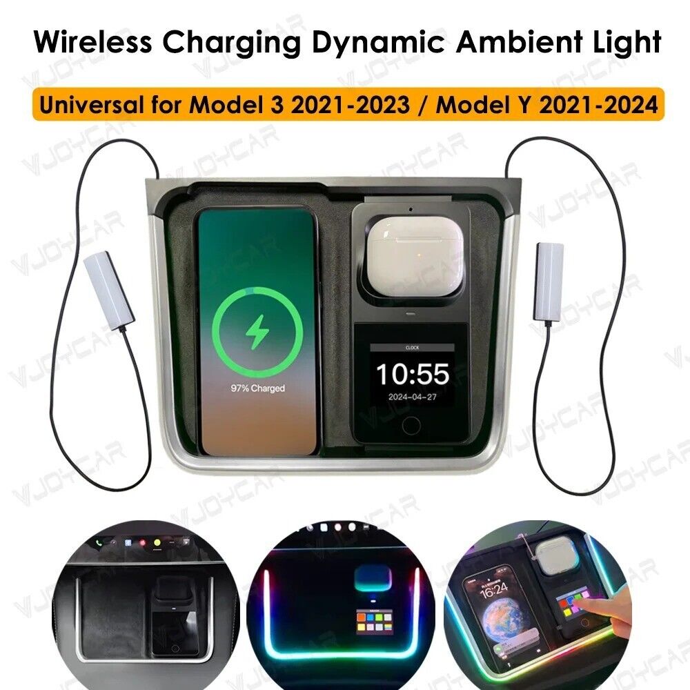 VJOYCAR 2024 New Wireless Charger For Tesla Model Y Model 3 2021+ Air Secondary image