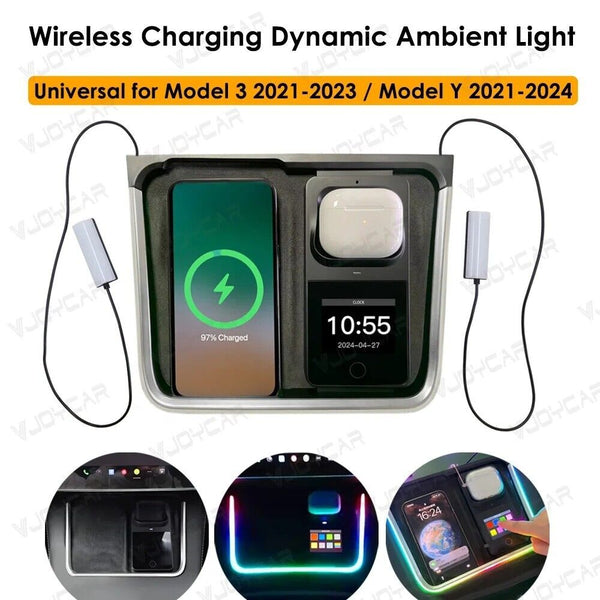 VJOYCAR 2024 New Wireless Charger For Tesla Model Y Model 3 2021+ Air