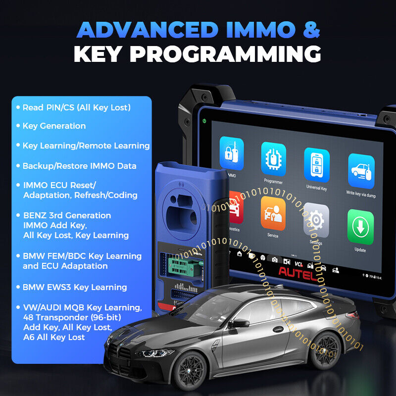 Autel IM608 II Pro OBD2 5 System Diagnostic Tools Car ABS SRS AT Engine Scanner