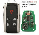 Fits Jaguar 433Mhz KR5 5WK49243 Complete Transponder Remote Key