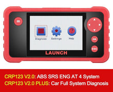 Load image into Gallery viewer, LAUNCH X431 CRP123 V2.0 OBD2 Tools ABS SRS Airbag Engine AT Automotive