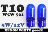 2x 501 W5W T10 XENON Super White 12V 5W Car Headlight Lamp Globes Bulbs Parker