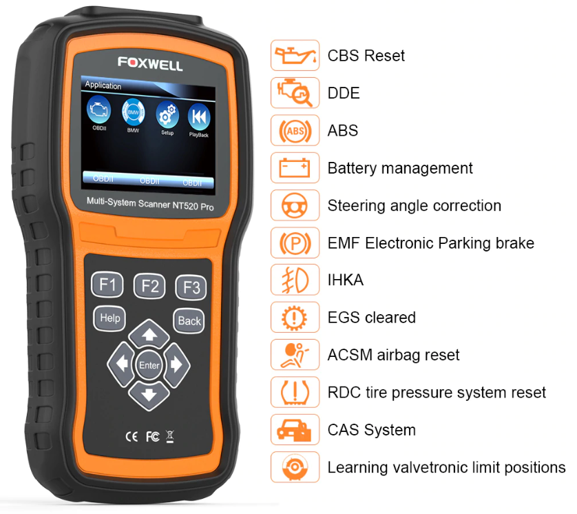 FOXWELL NT520 OBD2 Fault Code Reader Reset Diagnostic Tool Suitable For TOYOTA Secondary image