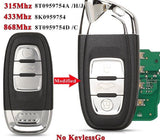 Fits Audi  315/434/868Mhz ID46 Complete Transponder Remote Key