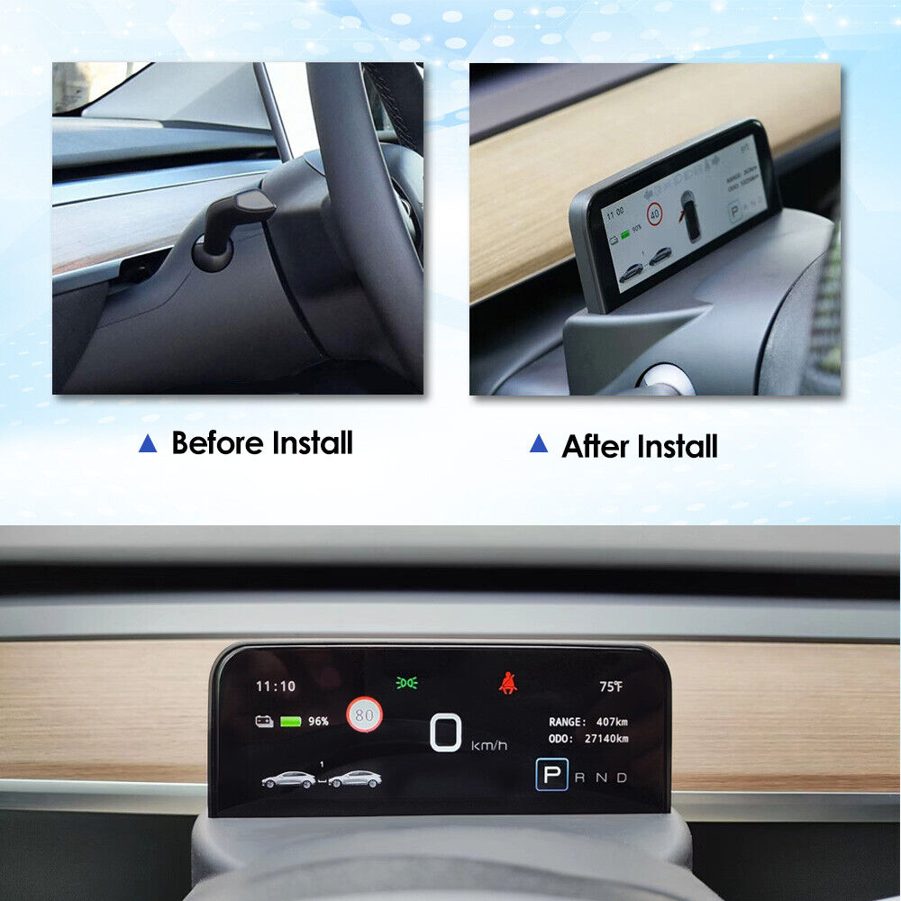 2023 New Model 3 Y 6.2'' HUD Screen 4.6'' Dashboard Cluster Instrument HD LCD
