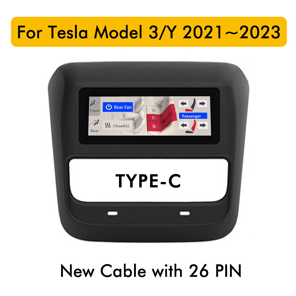 Model 3 Y Accessories Armrest Box IPS Screen Rear Display Panel