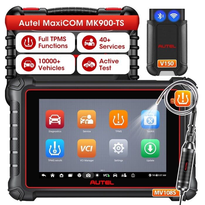 Autel MaxiCOM MK900TS MK900-TS Wireless TPMS Diagnostic Scanner