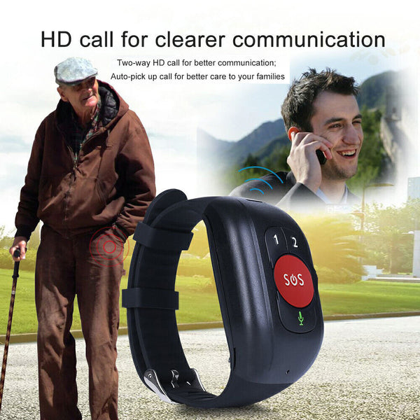 4G Tracking Bracelet Health GPS SOS Watch IP67 Waterproof Old People Locator - Auto Lines Australia