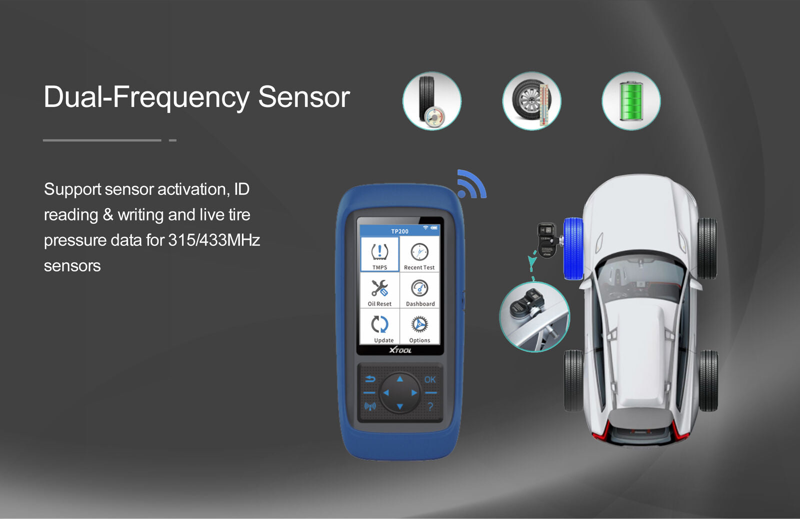 TP200 Tire Pressure Diagnostic Device Secondary image