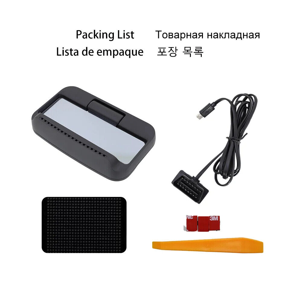 New Navigation HUD Auto-Lift Mirror Display RPM Speed Projector Oil HUD
