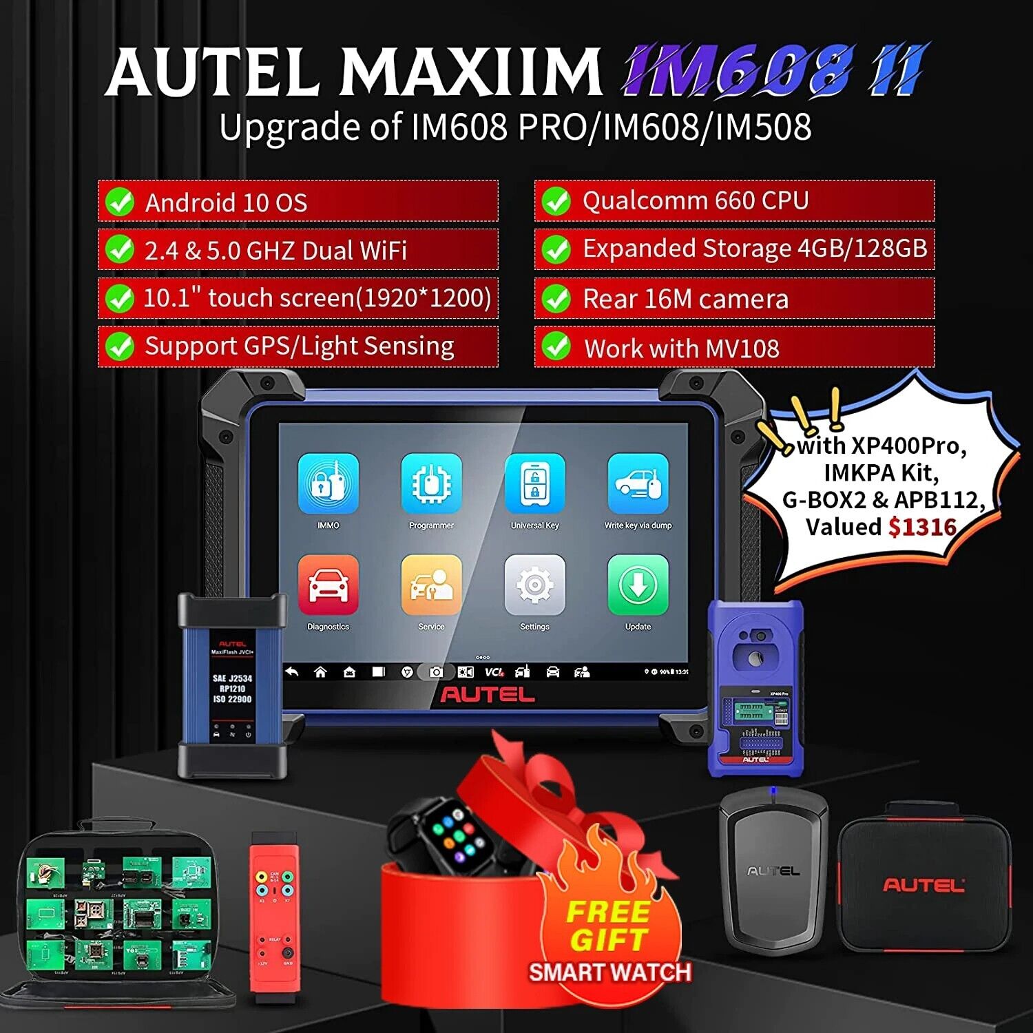 Autel MaxiIM IM608 II IMMO Updated of IM608PRO XP400PRO Diagnostic Tool Secondary image