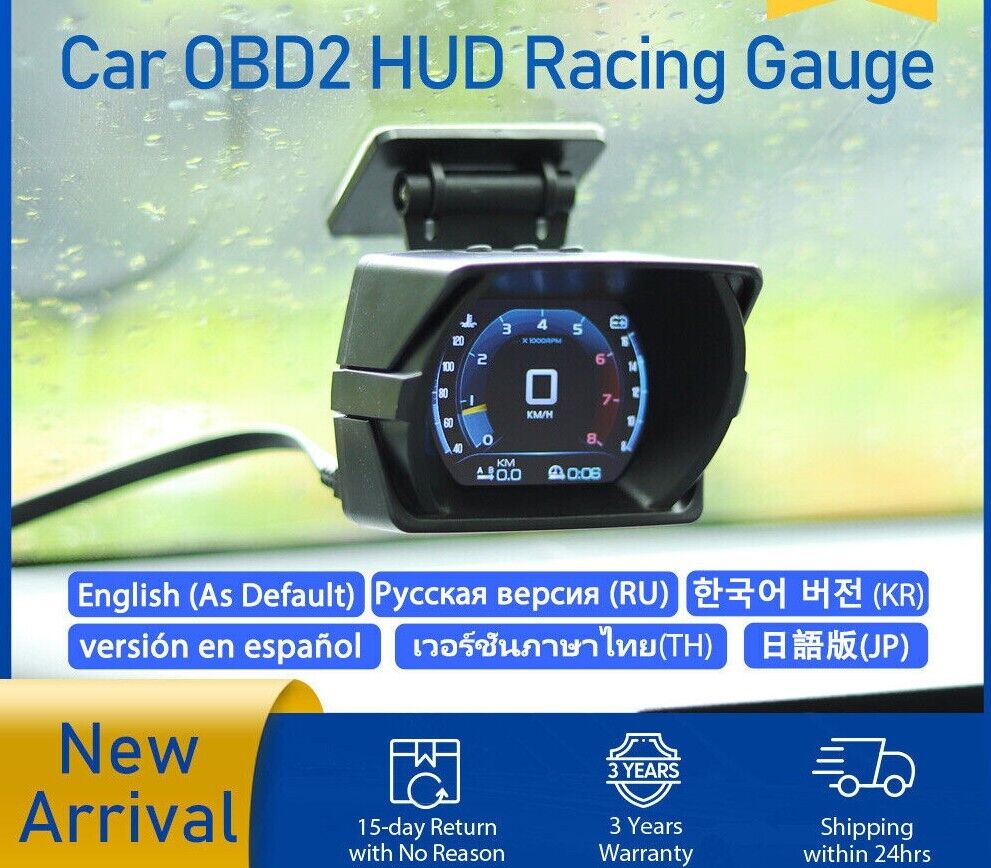 2022 New V63S OBD2 HUD Gauge Car Head Up Display Multi-Function Dashboard Secondary image