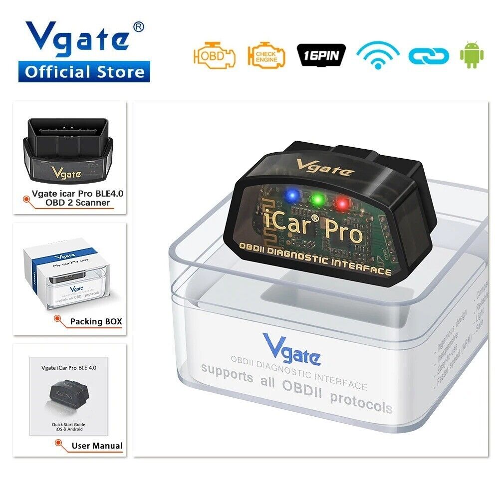 Vgate iCar Pro elm327 V2.3 OBD 2 OBD2 Car diagnostic Tools WIFI Bluetooth