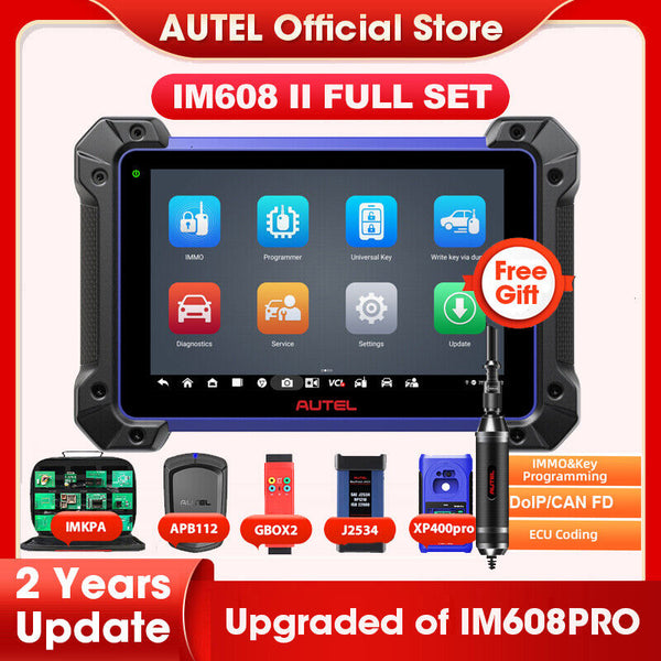 Autel IM608 II Pro OBD2 5 System Diagnostic Tools Car ABS SRS AT Engine Scanner