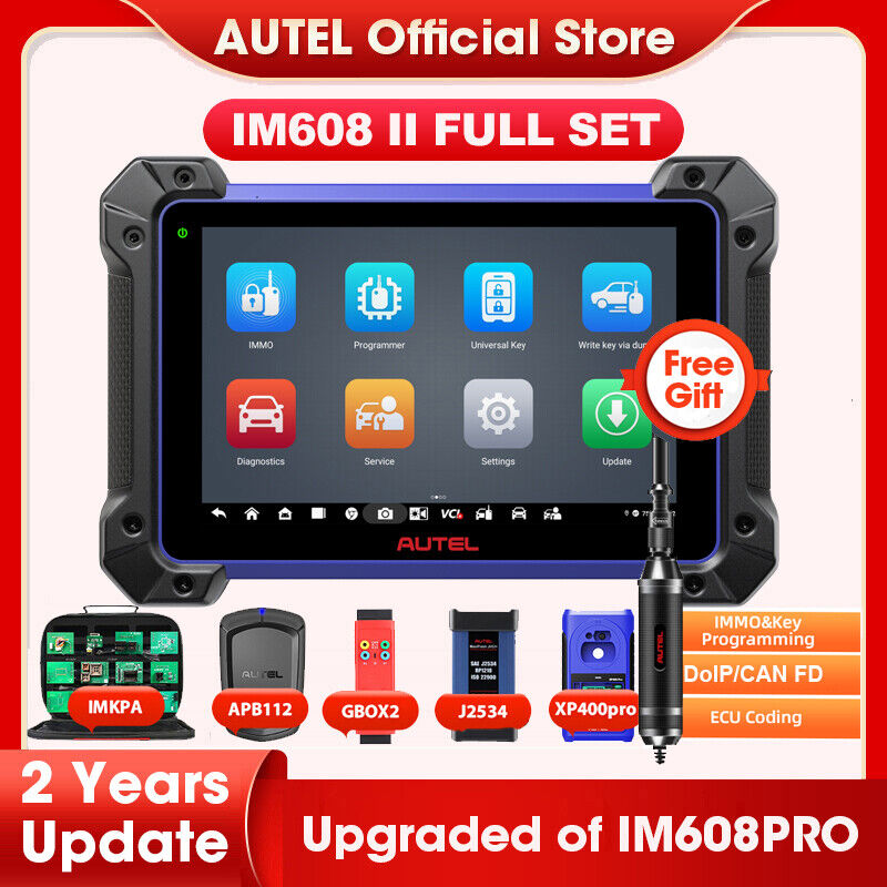 Autel IM608 II Pro OBD2 5 System Diagnostic Tools Car ABS SRS AT Engine Scanner
