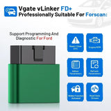 Vgate vLinker FD ELM327 FORScan For Ford Wifi Bluetooth 4.0 OBD2 Car