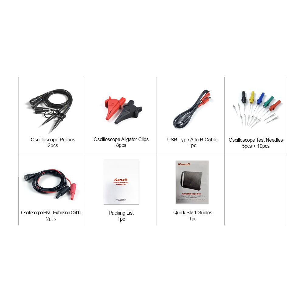 iCarsoft Scope BOX 4 Channel Automotive Oscilloscope 100MHz 1GSa/s Diagnostic Secondary image
