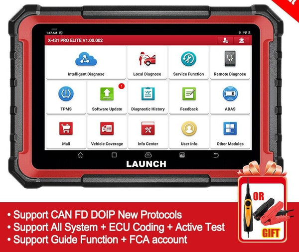2023 New Arrival LAUNCH X431 PRO ELITE Car Diagnostic Tools CAN FD DOIP