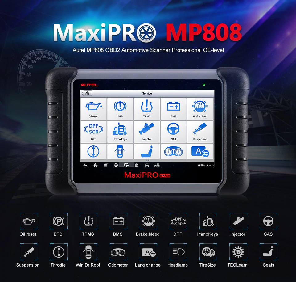 Autel MaxiPRO MP808 Diagnostic Tool OBD2 Professional OE-level OBDII ECU Scanner Secondary image