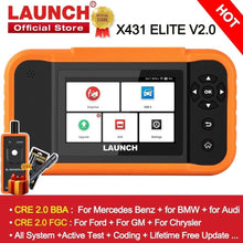 Load image into Gallery viewer, LAUNCH X431 ELITE 2.0 BBA FGC Car Diagnostic Tools Auto OBD OBD2 Scanner