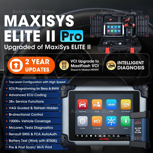 Autel Elite 2 Pro ECU OBD2 Scanner Professional J2534 Diagnostic Tool