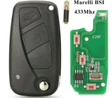 Fits Fiat 433MHz ID48 71749494, 71738117 Complete Transponder Remote Key