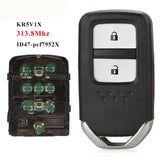 Fits Honda 313.8MHz KR5V1X 72147-T5A-J01   Complete Transponder Remote Key Fob