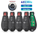 Fits Dodge 433Mhz GQ4-53T 2/3/4/5 Buttons Complete Transponder Remote Key