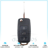 Fits VW VolksWagen 5K0 837 202AD Golf Polo Tour 3 Button Flip Remote Key FOB