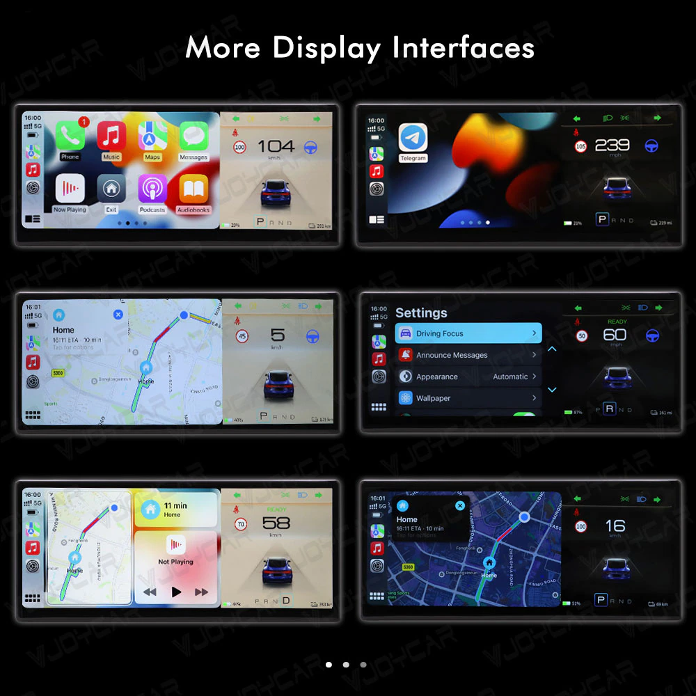TESLA Model 3 Y HUD Digital Dashboard Head Up Display with Carplay Android Auto