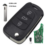 Fits Hyundai 433Mhz ID46 Complete Transponder Remote Key