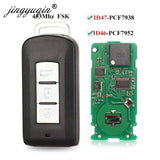 jingyuqin 3 Buttons Smart Remote IMMO Fob FSK433MHz ID46ID47 Chip For Mitsubishi