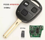 Fits Lexus 315Mhz HYQ1512V Complete Transponder Remote Key