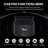 New Vgate iCar Pro 2S ELM327 Bluetooth 5.3 for Android/IOS/PC OBD2 Car