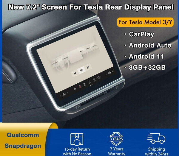 Latest 7.2in Rear Display Panel For Tesla Model 3 Model Y AC Control Screen