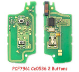 Fits Peugeot Citroen 434MHz ID46 PCF7961-ce0536 Complete Transponder Remote Key