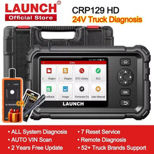 Load image into Gallery viewer, LAUNCH Official - X431 CRP129 HD 24V Truck Diagnostic Tools Heavy Duty OBD