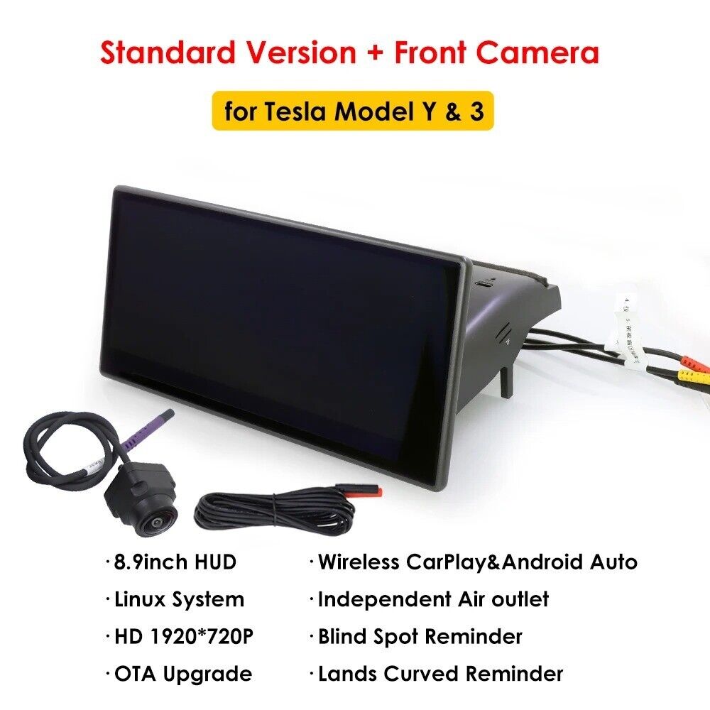 Newest Model 3/Y 9 inch Touch Screen with Airflow Carplay/Android Auto for Tesla