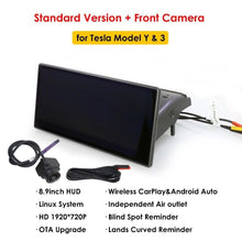 Load image into Gallery viewer, Newest Model 3/Y 9 inch Touch Screen with Airflow Carplay/Android Auto for Tesla