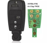 Fits FIAT 433Mhz 4A pcf7952E Complete Transponder Remote Key