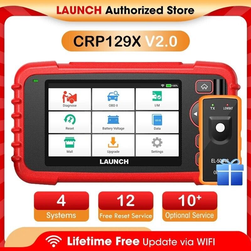 LAUNCH CRP129X V2.0 OBD2 Diagnostic Scanner ABS SRS Engine Trans 12 Reset Tool Secondary image