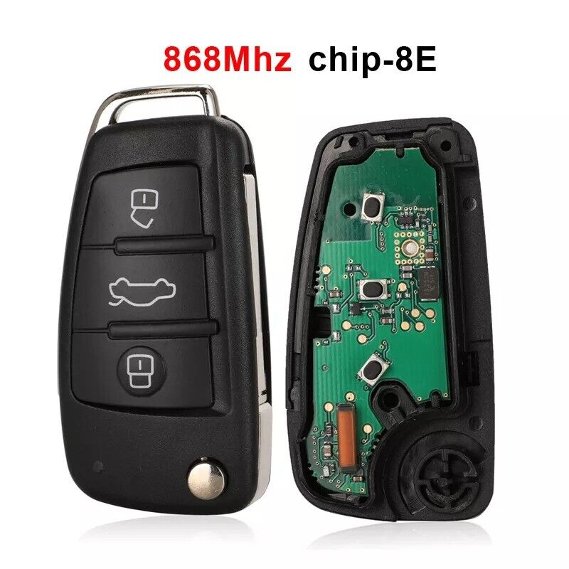 Fits Audi 315/433/868Mhz 8E0837220Q  Complete Transponder Remote Key Secondary image