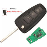 Fits Ford 433Mhz 5WK49986 Complete Transponder Remote Key