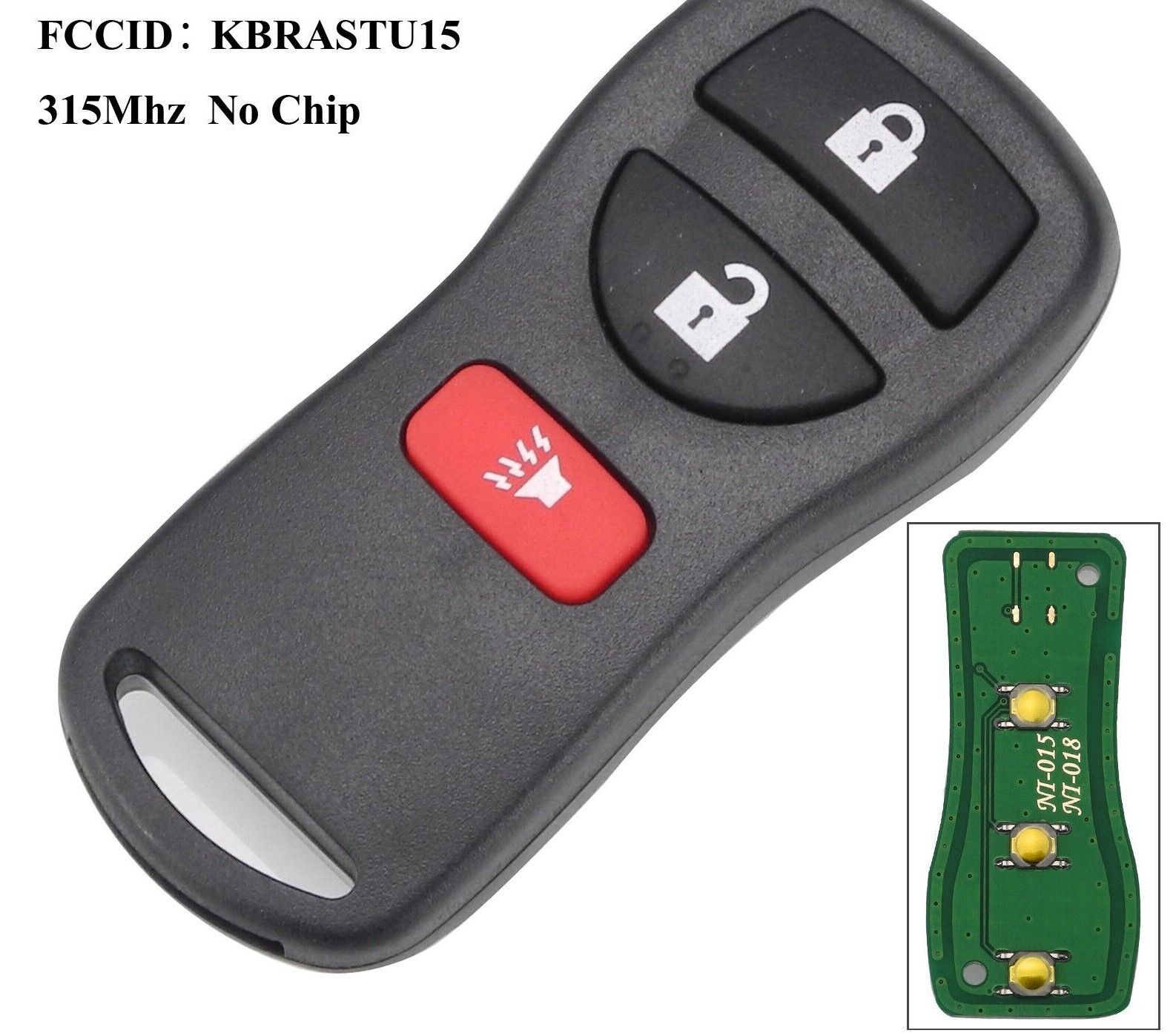 Fits For Nissan Armada Frontier 3 Button 315Mhz Complete Transponder Remote Key Secondary image