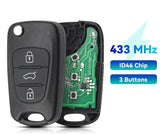 Fits Hyundai 433MHz Complete Transponder Remote Key