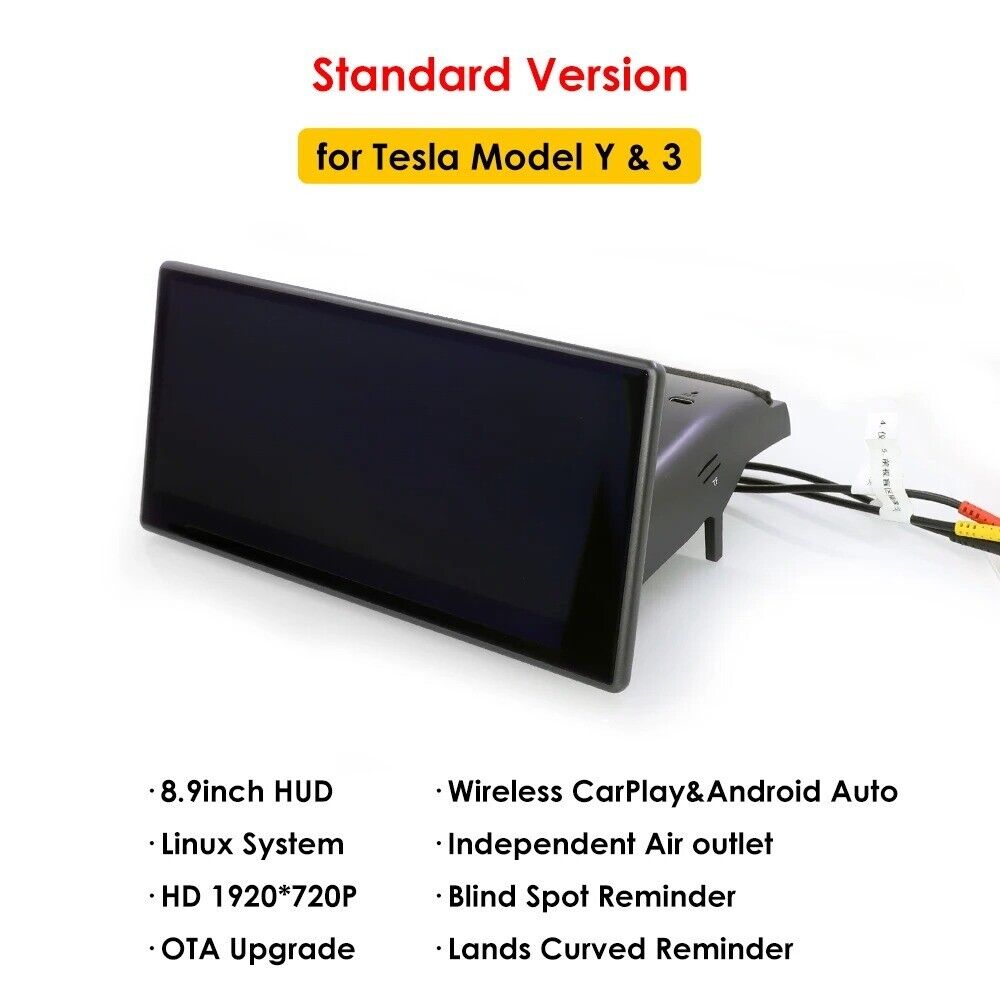 Newest Model 3/Y 9 inch Touch Screen with Airflow Carplay/Android Auto for Tesla