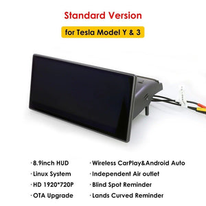 Newest Model 3/Y 9 inch Touch Screen with Airflow Carplay/Android Auto for Tesla