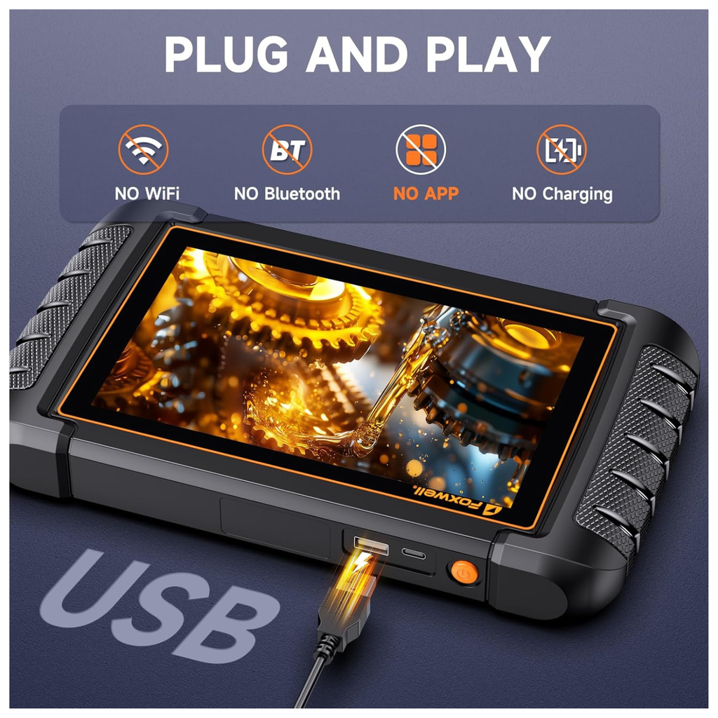 FOXWELL VS300 USB Videoscope 5.5mm Waterproof Inspection Camera with LED Light