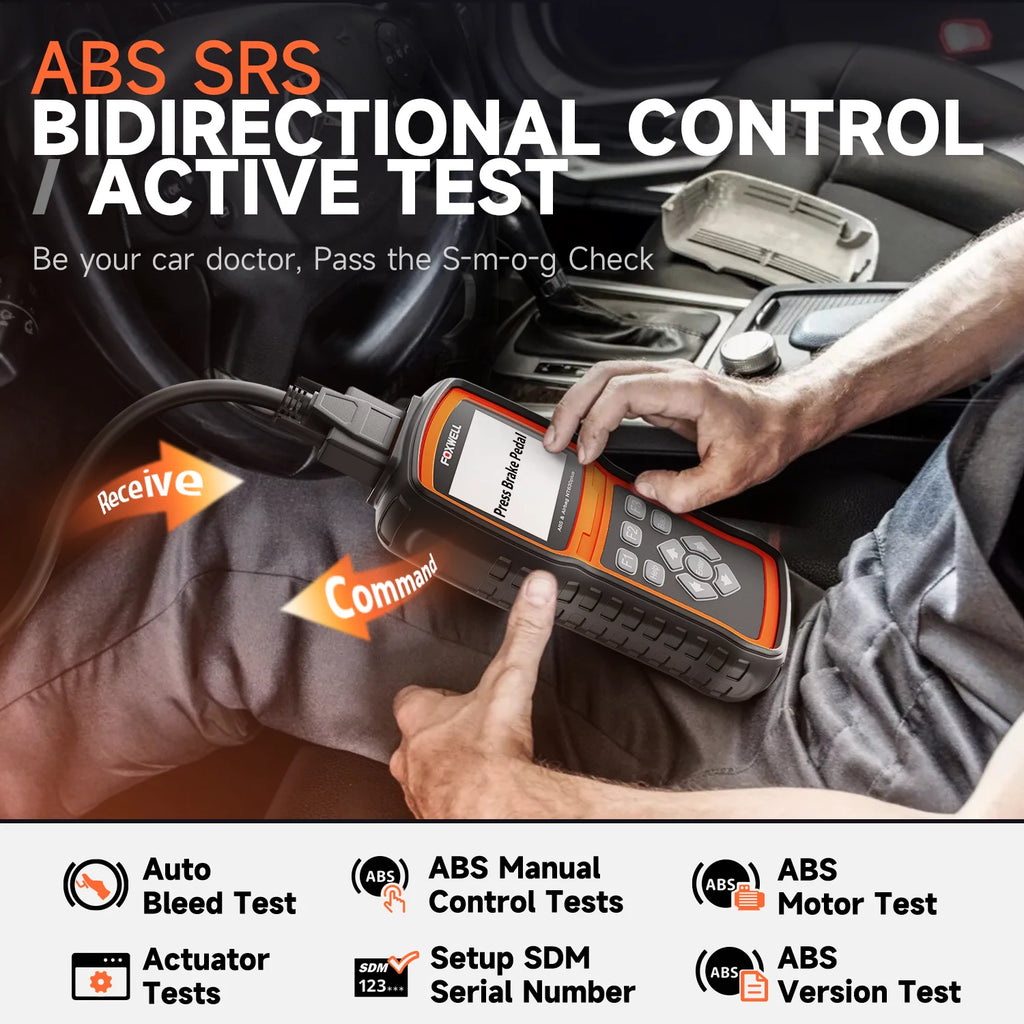 FOXWELL NT630 ELITE OBD Diagnostic Scan ABS+SAS+SRS Airbag Crash Data Reset Tool