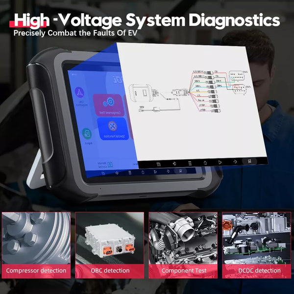 XTOOL D9EV Car Diagnostic tools Energy Vehicles For Tesla For BYD With Battery